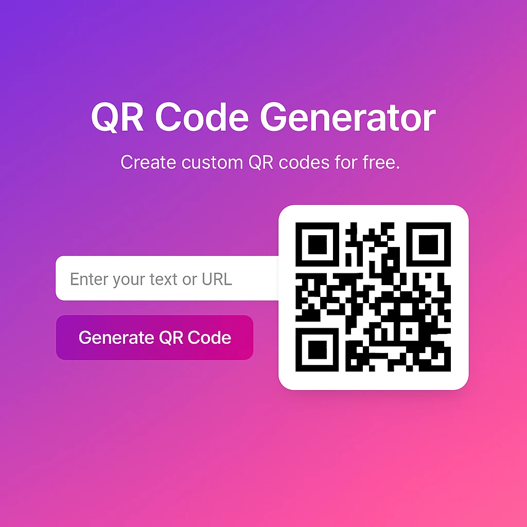Screenshot of the ImageConvertors free QR code generator tool showing customization options